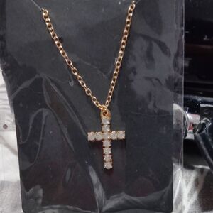 Gold Cross Pendant Necklace
